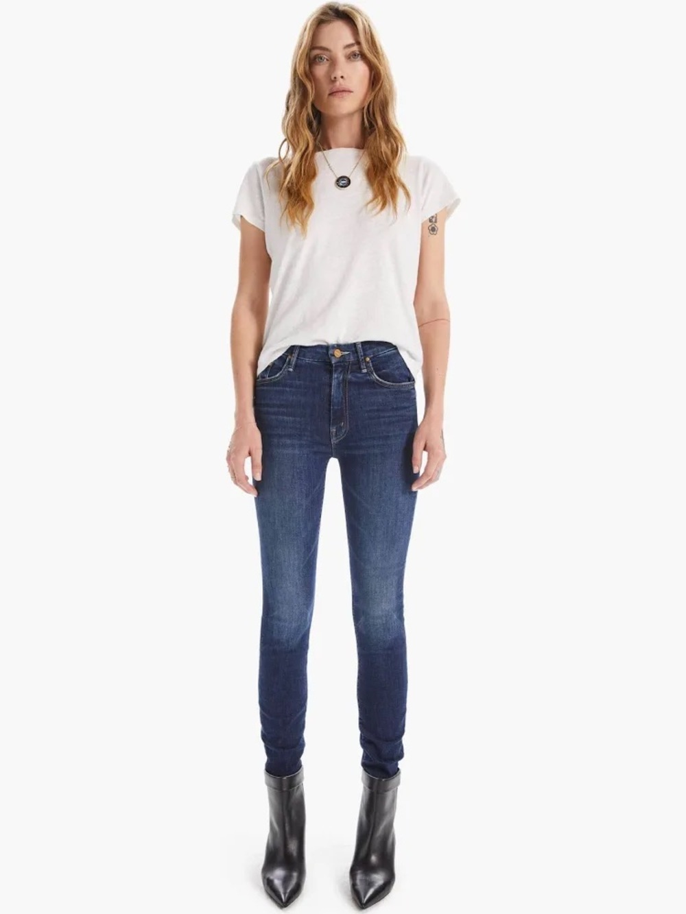 MOTHER - High Waisted Looker Jeans - color Teaming Up - size 31